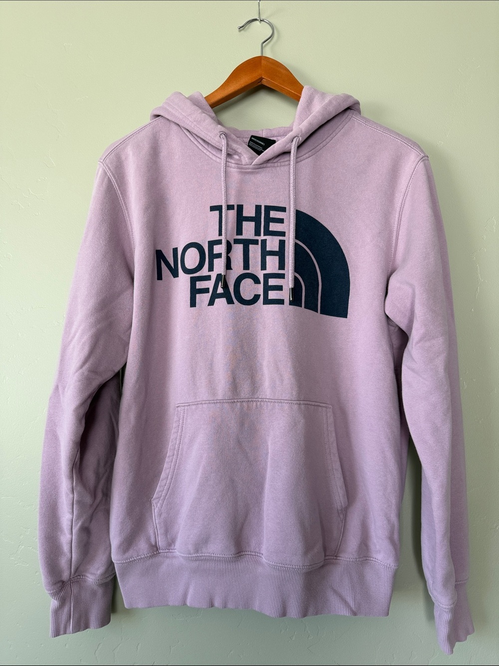 The North Face Men’s Lavender Crewneck Hoodie with Navy Logo